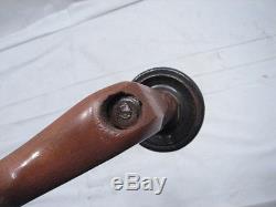 Vintage Wooden Brace withBrass Rosewood Pad Woodworking Tool Drill