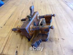 Vintage Wooden Brass Details Moulding/Rebate Plane Collector Atkin & Sons A