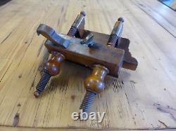 Vintage Wooden Brass Details Moulding/Rebate Plane Collector Atkin & Sons A