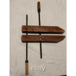 Vintage Wooden Hand Screw Clamp 17 Cabinetmaker Woodworking Tools