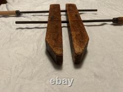 Vintage Wooden Hand Screw Clamp 17 Cabinetmaker Woodworking Tools