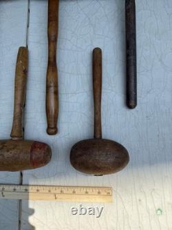 Vintage Wooden Mallet Lot 16 Joiner Cabinetmaker Carving Woodworking Tools