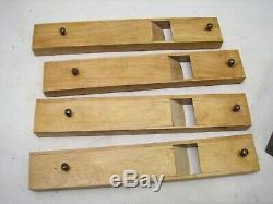 Vintage Wooden Pattern Makers Interchangeable Sole Plane Set Woodworking Tool
