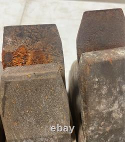 Vintage Wooden Primitive Handmade Block Wood Working Coffin PLANER Tool lot of 8