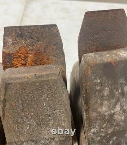 Vintage Wooden Primitive Handmade Block Wood Working Coffin PLANER Tool lot of 8