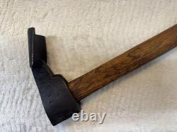 Vintage Woodworking Adze 27 Handle, 7 Curved Blade Great Condition