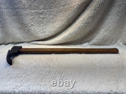 Vintage Woodworking Adze 27 Handle, 7 Curved Blade Great Condition