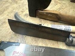 Vintage Woodworking Agricultural Tool Outdoor Hand Saw Hatchet Axe Sickle Set #1