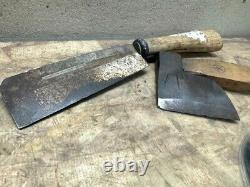 Vintage Woodworking Agricultural Tool Outdoor Hand Saw Hatchet Axe Sickle Set #1