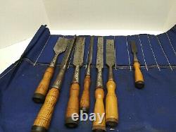 Vintage Woodworking Carpentry Chisels Lot Buck Bros T. H. Witherby Crossman