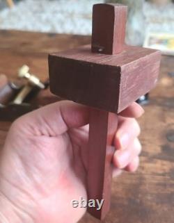 Vintage Woodworking Tool Lot Infill Smooth Plane, Marples Gauge & Stanley No. 75