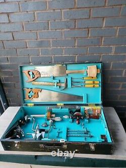 Vintage Woodworking Tools Stanley Marples Ect In Wooden Case