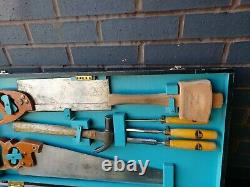 Vintage Woodworking Tools Stanley Marples Ect In Wooden Case