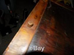 Vintage Work Bench Table with 2 Vise Desk- Vintage Woodworking