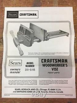 Vintage never used Craftsman 10 Woodworking Vise