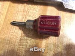 Vintage rare Stanley No. 750 Bevel Edge Woodworking Socket Chisels 1 1/2 1 3/4