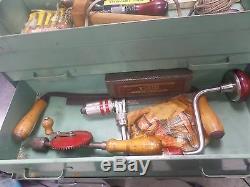 Vintage tool lot wood working hobby Snap On BOX