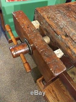 Vintage woodworkers table / bench