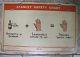 Vtg 1940-50's Stanley Tools Safety Chart Shea & Wenger Woodworking for Eveybody