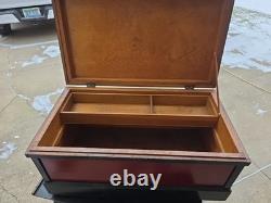 Vtg Antique Wood Carpenter Tool Chest Trunk Toolbox Storage