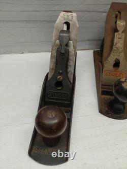 Vtg Lot Of Wood Planes Woodworking Tools Stanley Bailey No. 4 Sargent Dunlap