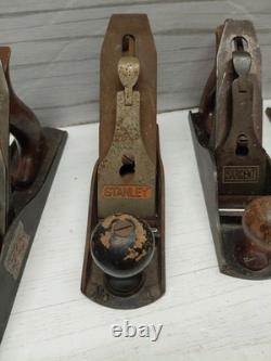 Vtg Lot Of Wood Planes Woodworking Tools Stanley Bailey No. 4 Sargent Dunlap