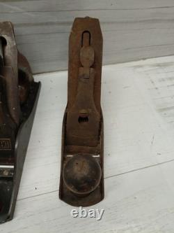 Vtg Lot Of Wood Planes Woodworking Tools Stanley Bailey No. 4 Sargent Dunlap