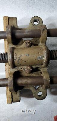 Vtg Morgan 200a 10 Cast Iron Under Bench Mount Woodworking Quick Release Vise