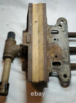Vtg Morgan 200a 10 Cast Iron Under Bench Mount Woodworking Quick Release Vise