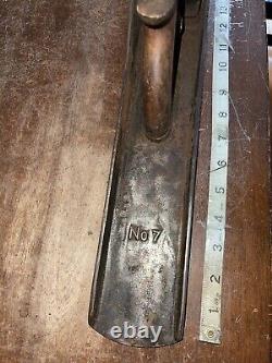 Vtg. Stanley Bailey No. 7 Smooth Bottom Jointer Plane woodworking hand tool