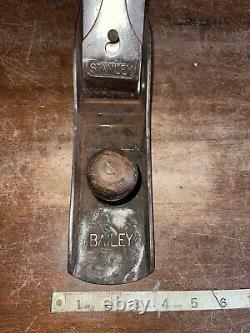 Vtg. Stanley Bailey No. 7 Smooth Bottom Jointer Plane woodworking hand tool
