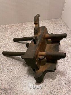 Vtg Woodworker's Plow Plane Edward Carter Troy, N. Y. Carpenter Tool