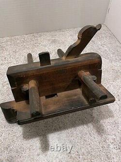 Vtg Woodworker's Plow Plane Edward Carter Troy, N. Y. Carpenter Tool