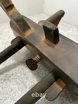 Vtg Woodworker's Plow Plane Edward Carter Troy, N. Y. Carpenter Tool