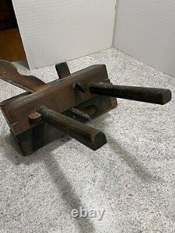 Vtg Woodworker's Plow Plane Edward Carter Troy, N. Y. Carpenter Tool