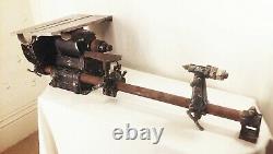 Vtg antique GE workshop bench top wood lathe 36 usa woodworking power tool