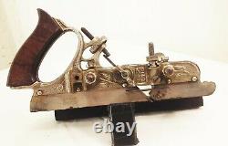 Vtg antique Stanley no. 45 combination plow rabbet woodworking plane tool