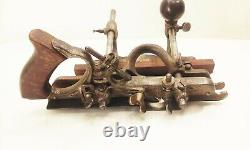 Vtg antique Stanley no. 45 combination plow rabbet woodworking plane tool