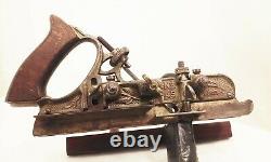 Vtg antique Stanley no. 45 combination plow rabbet woodworking plane tool