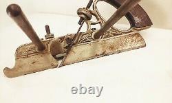 Vtg antique Stanley no. 45 combination plow rabbet woodworking plane tool