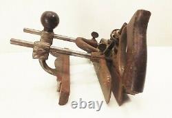 Vtg antique Stanley no. 45 combination plow rabbet woodworking plane tool