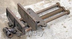 W. C. Toles No. 20 Rapid Action Wood Working Vise 10 x 4 Jaw Under Bench Vice