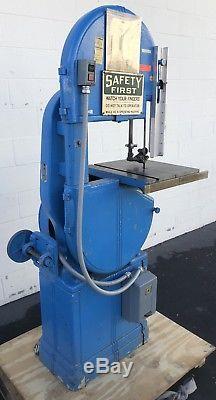 Walker Turner Vertical Band Saw 15-1/2 Throat Cutting Industrial Power Tools