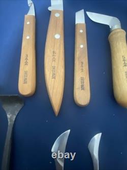 Wood Carving Hand Tools Lot Of (21) With Blades And Extras