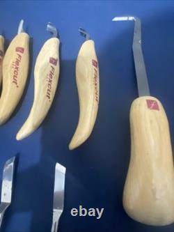 Wood Carving Hand Tools Lot Of (21) With Blades And Extras