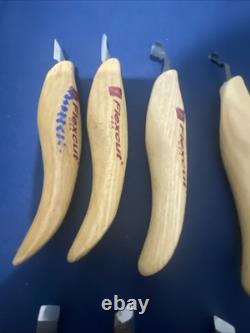 Wood Carving Hand Tools Lot Of (21) With Blades And Extras