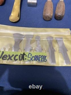 Wood Carving Hand Tools Lot Of (21) With Blades And Extras