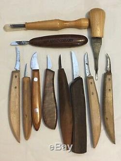 Wood Carving Tool Lot Of 35 Denny Ramelson Warren, Knives Gauges V- Tools Nice
