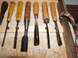 Wood Carving tools with Craftsman Made Briefcase