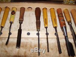 Wood Carving tools with Craftsman Made Briefcase